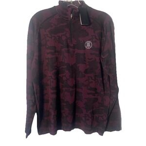 UNRL Barstool Sports 1/4 Zip Pullover Men Sz Small Purple Camo Camouflage Golf
